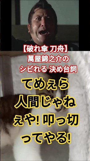 【破れ傘刀舟 悪人狩り】萬屋錦之介 鬼気迫る怒りの名シーン「てめぇら 人間じゃねぇや！叩っ切ってやる!」FIVEニャンズ🐾 #おすすめ #shorts