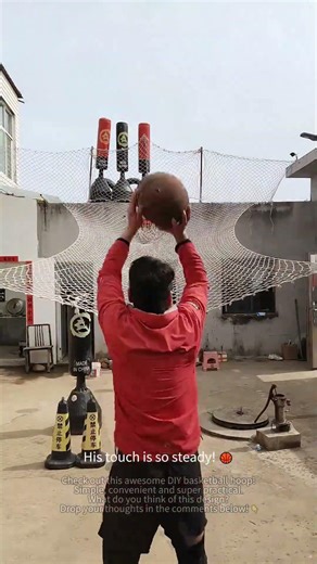 Homemade Hoop, Perfect Shot! 🔥 #rurallife #diytools #lifehacks #satisfying