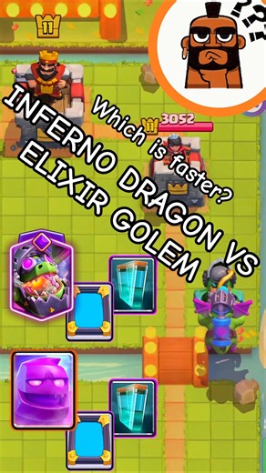 INFERNO DRAGON VS ELIXIR GOLEM with spells! #supercell #cr #viralvideo #viral