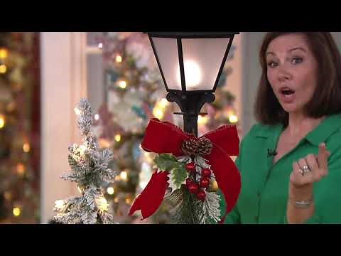 Indoor/Outdoor 6' Illuminated Lamp Post by Valerie on QVC