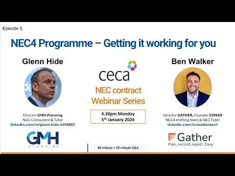 NEC4: Ep.05 - Programme: Getting it working for you.