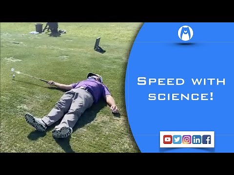Powerful golf swing release timing with angular momentum explanation.