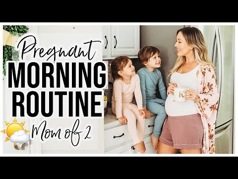 PREGNANT MORNING ROUTINE MOM OF TWO | PRODUCTIVE MORNING SCHEDULE ‪@BriannaK‬