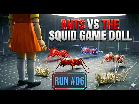 256 Ants vs the Squid Game Doll – Fast, Smart or Lucky… Who Survives? - RUN 6