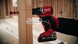 Milwaukee M18 18V Lithium-Ion Brushless Cordless 1/2 in. Compact Drill/Driver Kit with Two 2.0 Ah Batteries, Charger and Case 3601-22CT