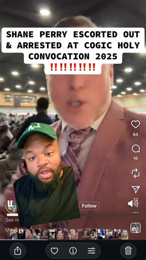Shane Perry Escorted Out & Arrested At #COGIC Holy Convocation. Threatens to SUE COGIC & Intaganizes Black Men! Here’s The Back Story… Why Do Yall Keep Letting Wh*te Ppl Play In OUR SPACES‼️ | Javer Stubbs Jr.