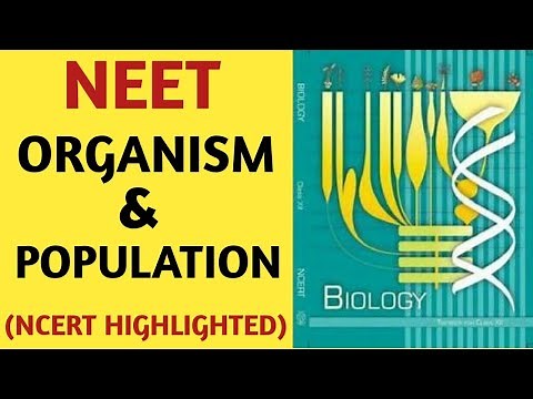 Organism And Population /Class 12/NCERT/Chapter 13/Ecology/Quick Revision Series/NEET/AIIMS/JIPMER