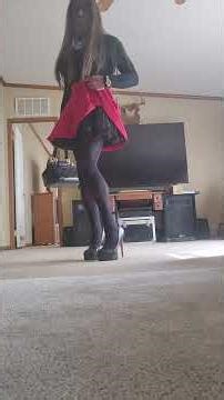 Fashion style of a cross dresser wearing a can-can slip