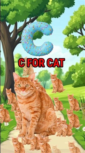 C for Cat 🐱 | ABCD Alphabet Song for Kids | Learn C Letter #shorts🔥
