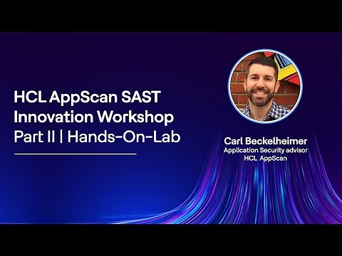 Application Security Scanning with HCL AppScan SAST: Workshop, Part 2