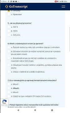 Go Transcript German test answers