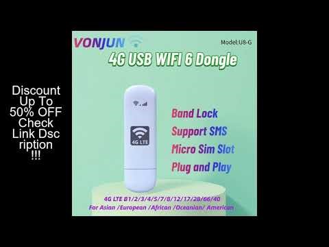 4G WIFI6 Dongle with Sim Card Slot LTE Mobile Hotspot Pocket WIFI Band Lock Global U8