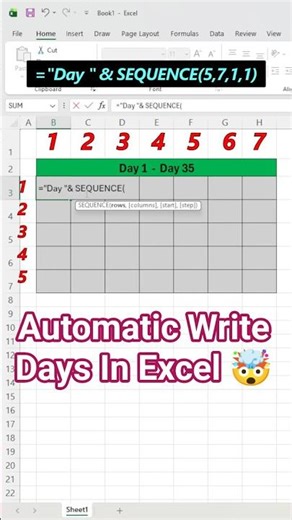 Excel typed 35 days in 1 second 😳 (Excel Secret!) #excel #exceltips #viral