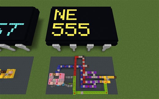 【数电与模电】NE555芯片原理详解，但是在我的世界里！