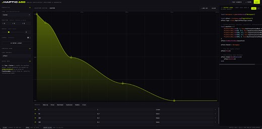 Haptic 650 - Visual Vibration(HapticEffect) editor & code generator