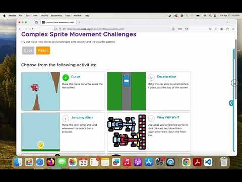 Code.org CS Discoveries Unit 3 Lesson 22 | Complex Sprite Movements