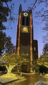 Michigan State's Beaumont Tower lit for the holidays