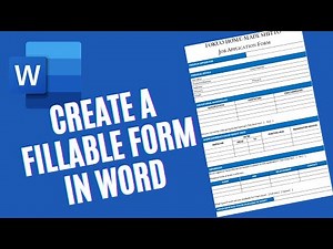 How to Create a Fillable Form in Word | Microsoft Word Tutorials