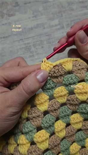 Diamond Stitch 4 Row Repeat Crochet Pattern #crochettutorial #easycrochet #knitting #crochetblanket