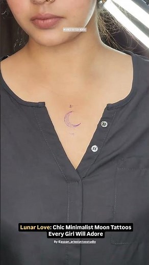 Minimalist Moon Tattoo Idea for Girls 🌙 | Elegant Ink Inspiration #tattooideas