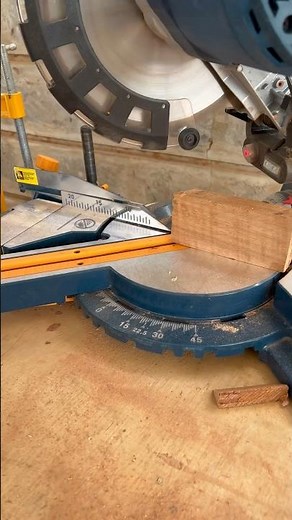 How to cut 45 degree angles with the mitre saw. #diywoodworking