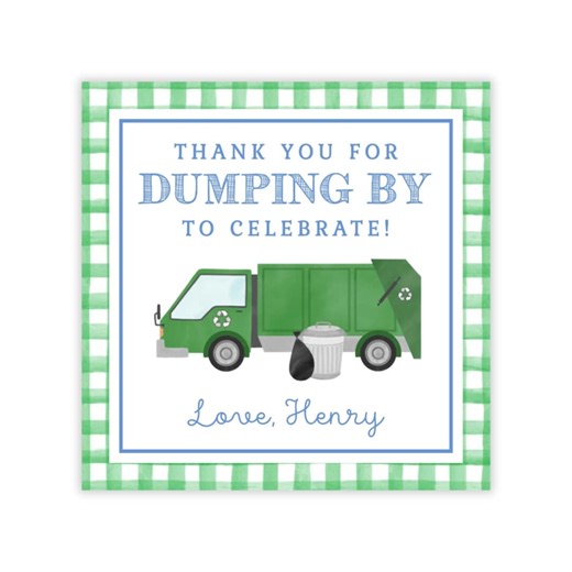 PRINTABLE Garbage Truck Birthday Party Favor Tags | Editable Trash Birthday Favor Tag Template | Corjl Template | Printable Favor Tags | 129 - Etsy Australia