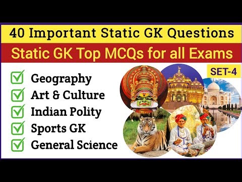 Top 40 Important GK Questions for Competitive Exams | Static GK Questions and Answers | GK Question