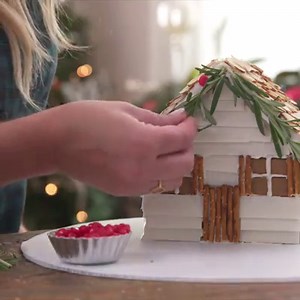 Give your gingerbread house the rustic-chic treatment with our how-to. 😍 See the shiplap, shingle, and snow details >> https://hg.tv/2E60KiE 🏠 | HGTV