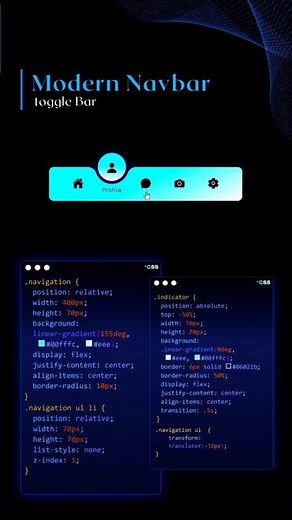 😎 Navigation Bar #html #javascript #css #animation #navbar #toggle #hover #how #tutorial #webdesign