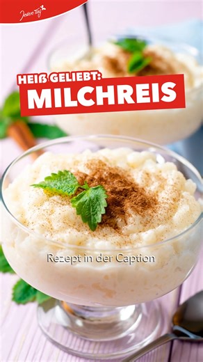 📝 Jeden Tag Rezept-Tipp: Cremiger Milchreis mit Zimt – ein echter Klassiker, der Kindheitserinnerungen weckt und einfach immer passt! Ob als wärmender Snack an grauen Nachmittagen oder als süßes Finale nach dem Abendessen – dieser Allrounder sorgt für Wohlfühlmomente. 📌 Zutaten (für 4 Portionen): ・1 l Milch ・1 EL Zucker ・1 TL Vanilleextrakt ・1 Prise Salz ・250 g Milchreis von Jeden Tag ・4 EL Zucker ・2 TL Zimt ・Kirschgrütze nach Belieben 📝 Zubereitung: 1️⃣ Milch, Zucker, Vanilleextrakt und Salz