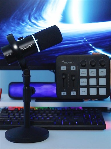 Next Level Sound 🔥 = Maono PD200W Hybrid Microphone Audio Interface Connect PD200W via XLR USB to your audio interface, and unlock pro-level sound! ⚠️ Note: Once connected, mic buttons default to interface control. #maono #maonomicrophone #pd200whybrid #wirelessmic #podcastmic #audiointerface