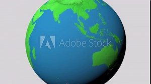 Seamless looping animation of the earth zooming in to the 3d map of Vanuatu with the capital and the biggest cites in 4K resolution