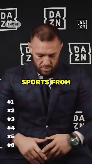 Conor McGregor blind ranks the toughest combat sports 👊