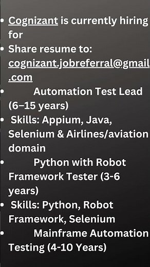 Testing Jobs | QA Jobs| Automation Testing Jobs| Rd Automation Learning