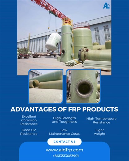 ADVANTAGES OF FRP PRODUCTS Be widely used in Industrial Facilities Water Treatment Plants Marine and Docks Food and Beverage Industry Recreational Areas Construction and Architecture #Fiberglass #CompositeMaterials #CarbonFiber #SustainableMaterials #MaterialScience #EngineeringInnovation #AdvancedMaterials #CompositeDesign #3DPrintingMaterials #GreenBuilding #FiberReinforcedPolymers #ConstructionMaterials