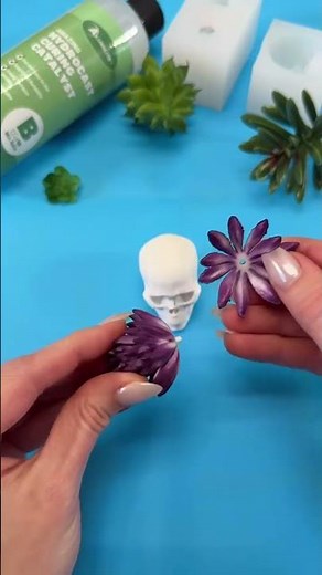Tiny Skull Plant Decor DIY with HydroCast | Mini Faux Succulent Craft