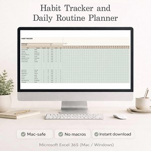 Habit Tracker & Daily Routine Planner (excel) – Interactive Monthly Tracker   Dashboard - Etsy Canada