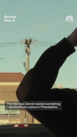 An 11-foot tall RoboCop statue now stands tall over Detroit. The 1987 film was set in a futuristic version of the city. | NBC News