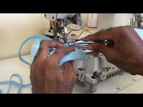 Insert elastic on industrial Coverstitch with binder attachment