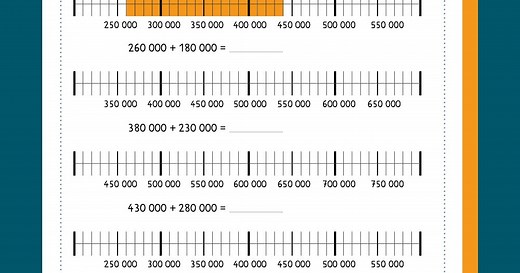 Zahlenstrahl im Zahlenraum 1 000 000