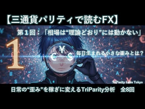 【三通貨パリティで読むFX ─ 日常の“歪み”を稼ぎに変えるTriParity分析】第1回：相場は“理論どおり”に動くはず？ ─ 毎日生まれる小さな歪みとは