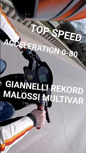 Aprilia SR50 Top Speed + Acceleration 0-80 Giannelli Rekord + Malossi Multivar
