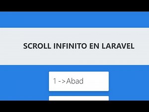 Scroll infinito en Laravel 5.7