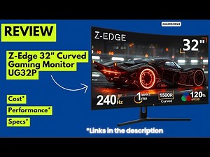Z-Edge 32" Curved Gaming Monitor UG32P Review | 240Hz 1ms FHD 1080P, FreeSync, HDR for PS5 & PC