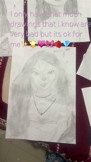 My all drawing in 5th class👍🏻😭😭❤️🎈🍬🌺🌷