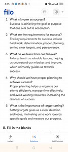 Questions on SuccessWhat is known as success?What are the re... | Filo