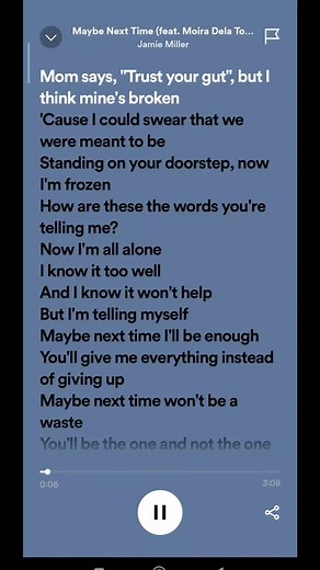 Maybe Next Time - Jamie Miller ft. Moira: Full Lyrics Video