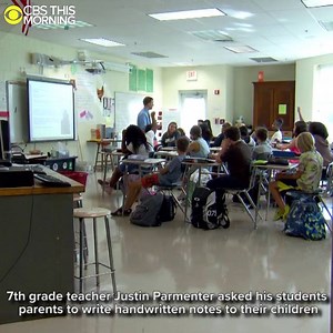 100K views · 1.2K reactions | A teacher in North Carolina had parents write a special note to their child to read on a hard day. The small gesture is making a big difference: ✏️ https://cbsn.ws/2PUdsDZ | CBS Mornings | Facebook