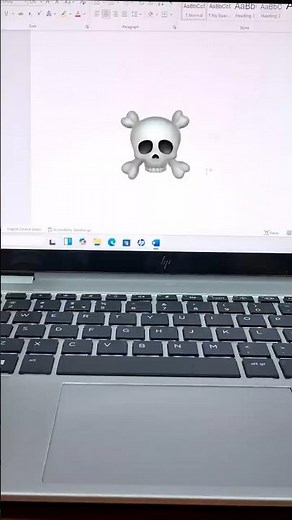 ☠ Black Skull and Crossbones symbol in MS Word | Unicode 1F571 | Alt + X Shortcut #asmr #computer