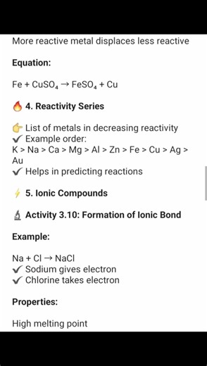 Free notes of CBSE class 10th science chapter 3 Metals and Non Metals with all the activities #cbse